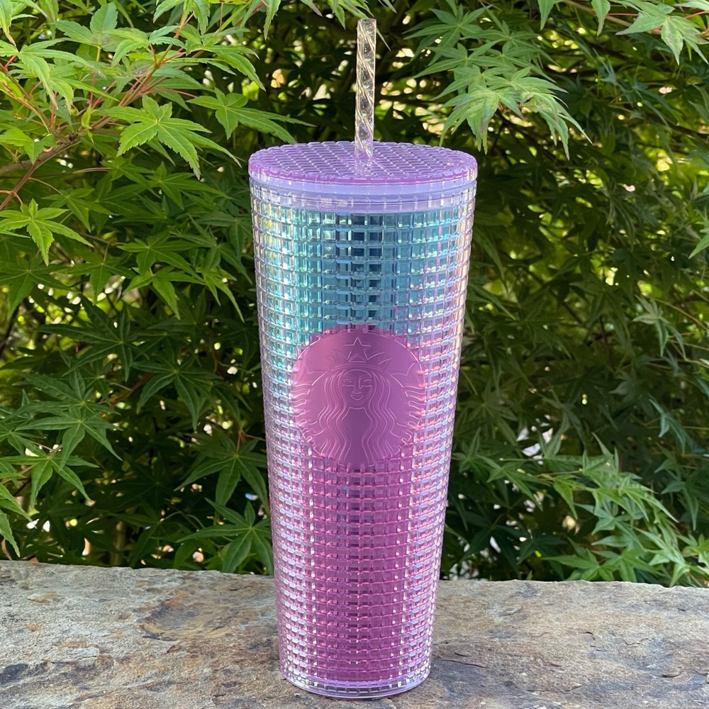 NWT Starbucks 2021 Iridescent Pink/Blue Ombré 24oz